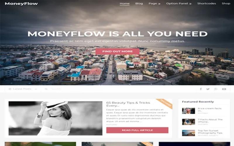 MoneyFlow – 内容运营与广告展示 WordPress 博客主题
