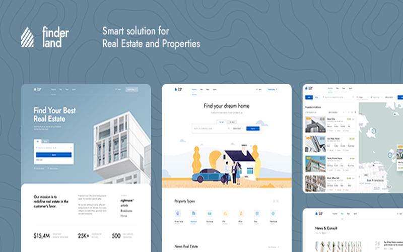 Finderland – 房源租售与地产经纪展示主题
