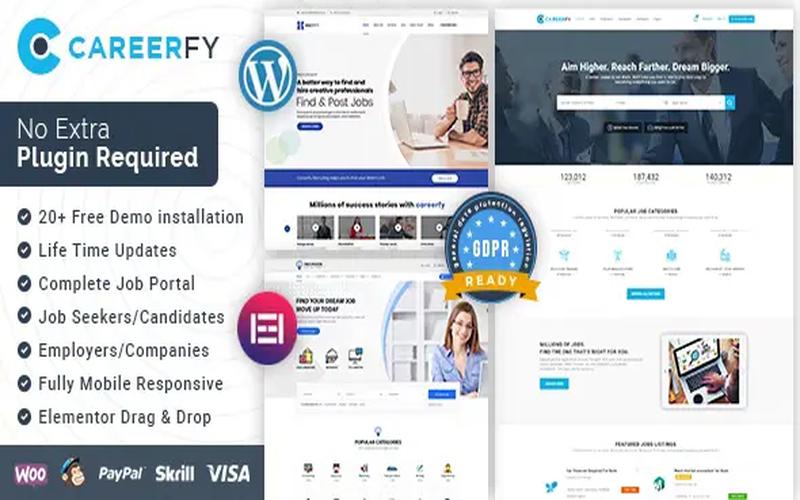 Careerfy – 求职招聘信息平台 WordPress 主题