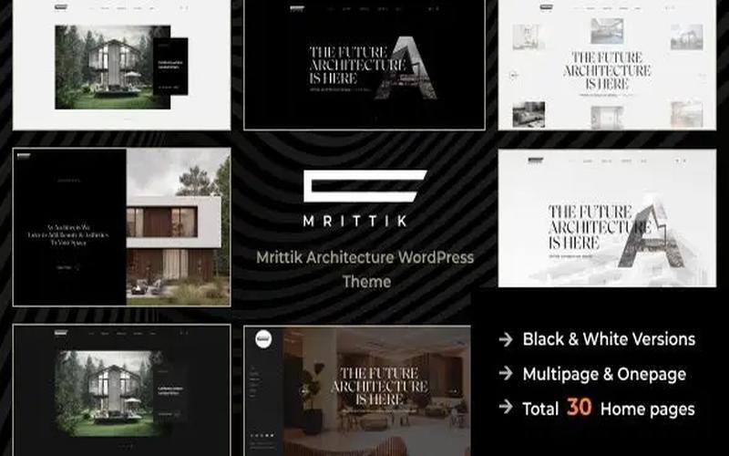 Mrittik – 建筑作品集与室内设计展示主题