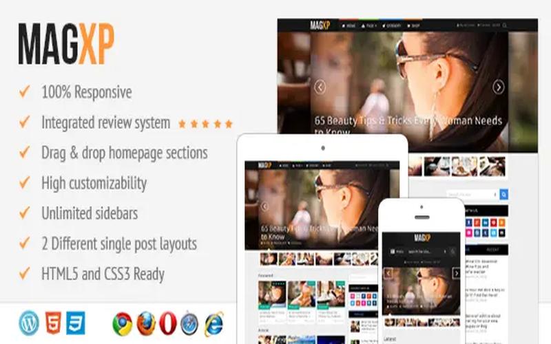MagXP – 多栏目杂志与评测内容 WordPress 主题