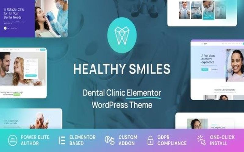 Healthy Smiles – 牙科诊所与口腔服务主题