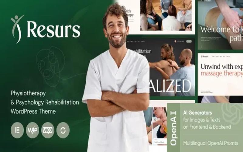 Resurs – 康复理疗与心理服务机构展示主题
