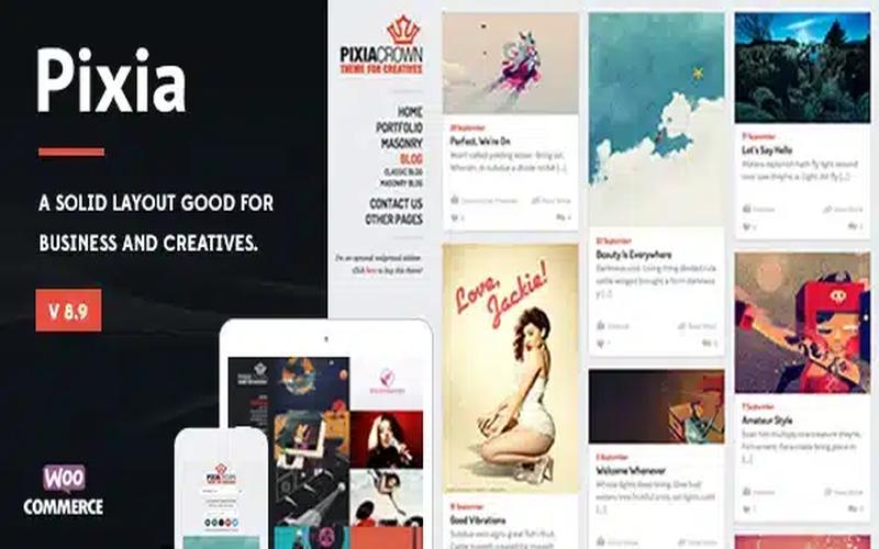 Pixia – 侧边导航作品集与摄影博客主题